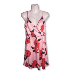 Rose Print Mini Dress